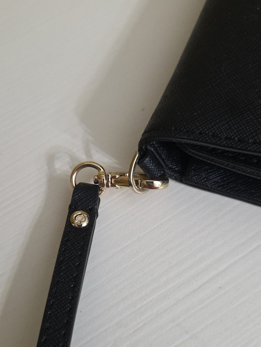 Kate Spade Black Wristlet Clutch with Gold Accent - Picture 7 of 8